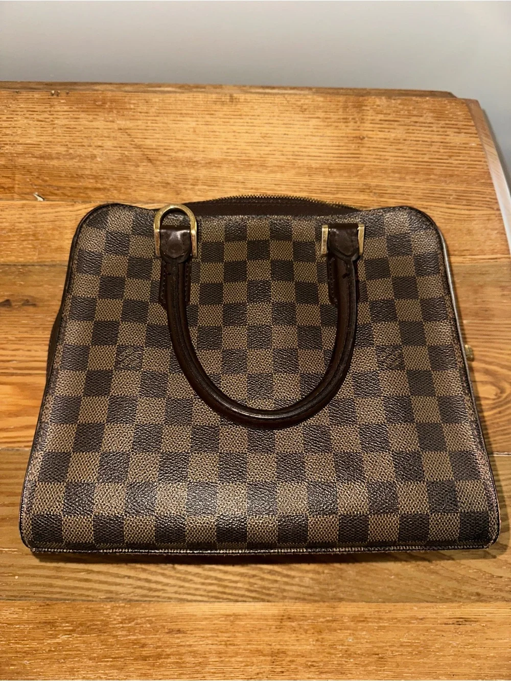 Louis Vuitton Brown Damier Ebene Brera Top Handle Bag